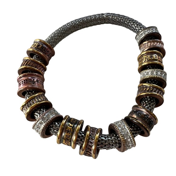 The Bradford Exchange Jewelry - Bradford Exchange Nature's Healing Touch Woven Copper Charm Bead Bracelet